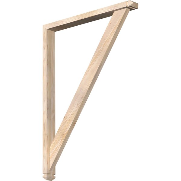 Ekena Millwork Traditional Arts and Crafts Smooth Bracket w/ Offset Brace, Douglas Fir, 3 1/2"W x 32"D x 44"H BKT0402X32X44TRA03SDF - main